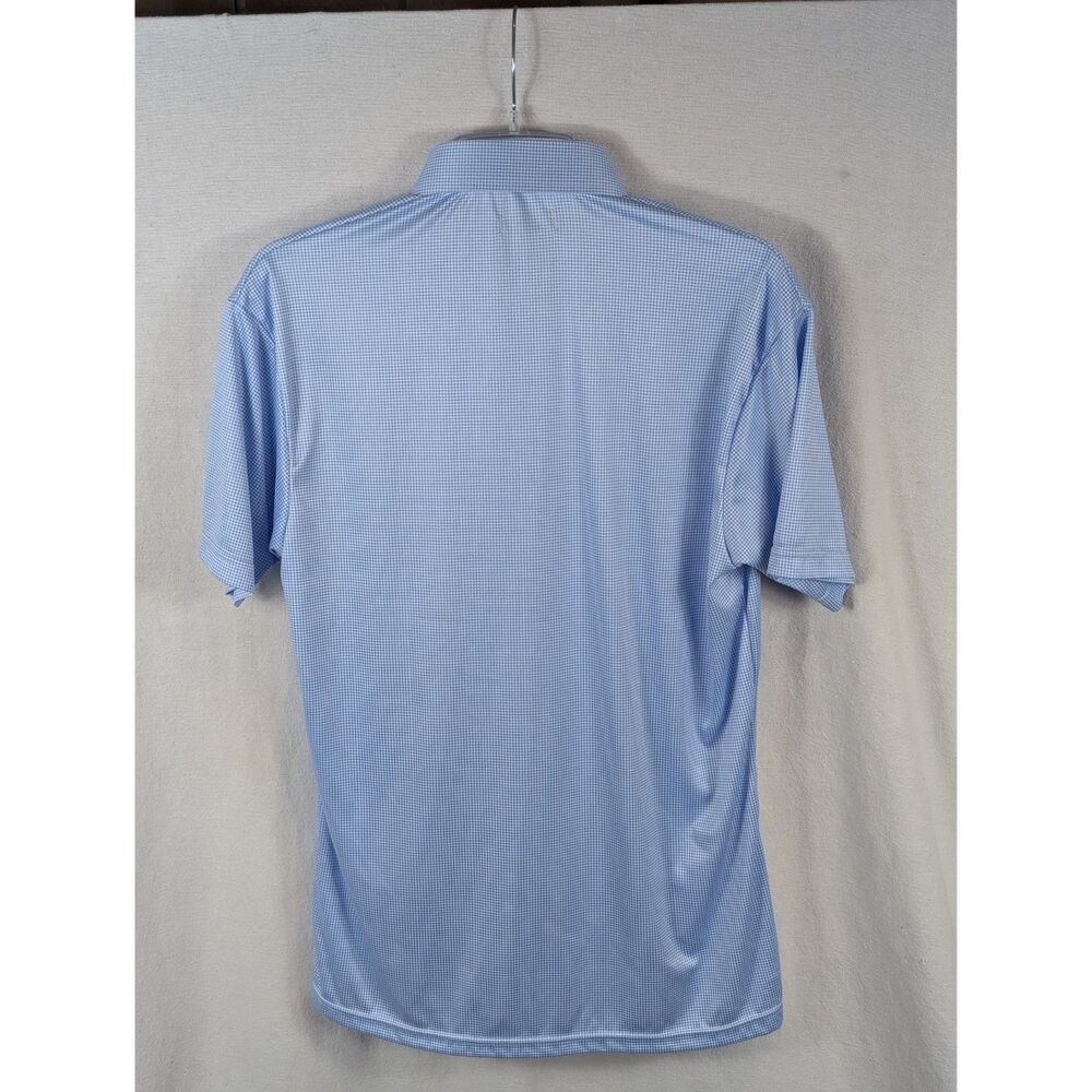 Collars & Co Blue Plaid Polo Shirt Men's Size Small - Picture 8 of 10